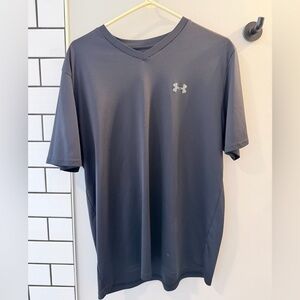 Under Armour Men's Dark Gray V-Neck Tee